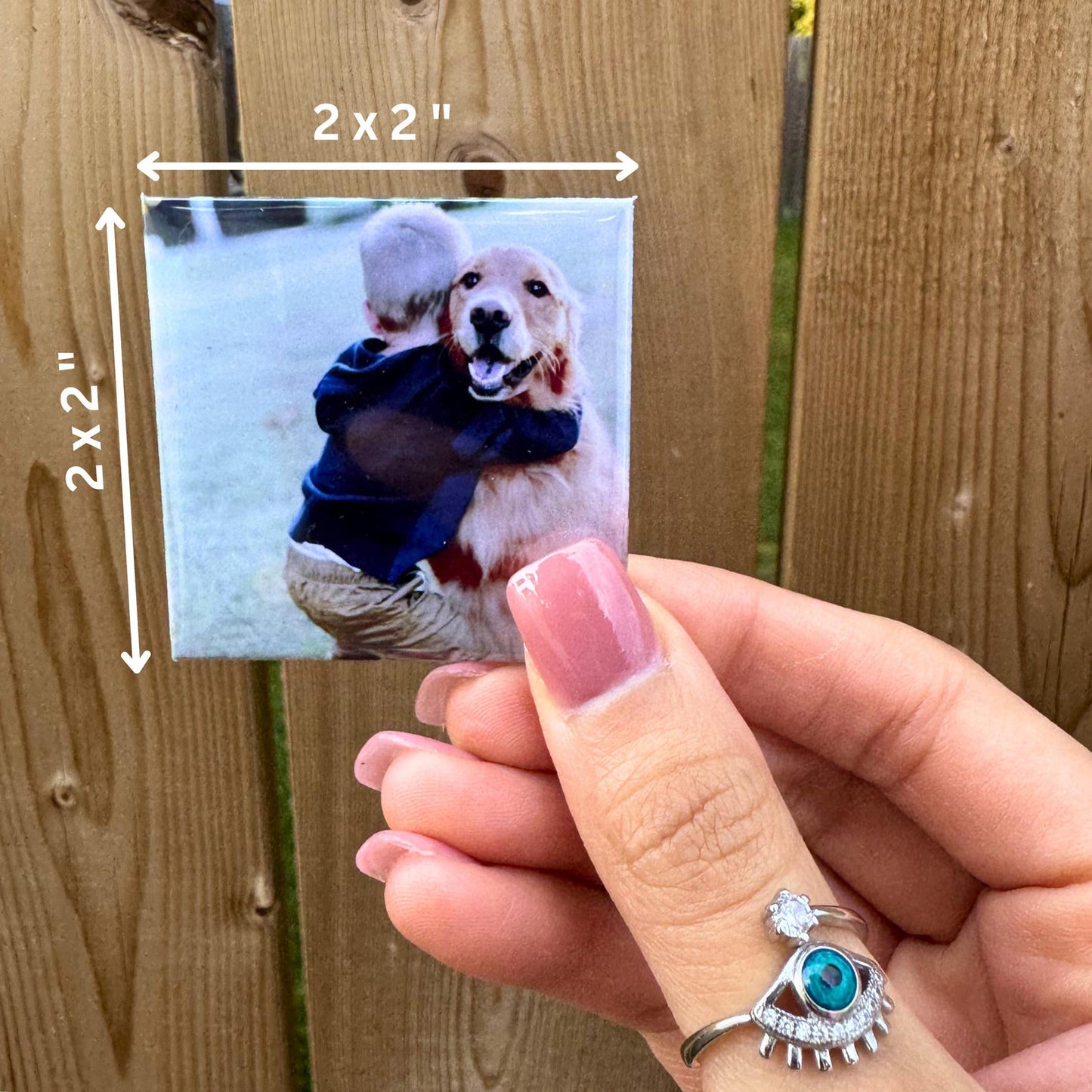 Personalized Photo Magnets 2"x 2" Set of 9